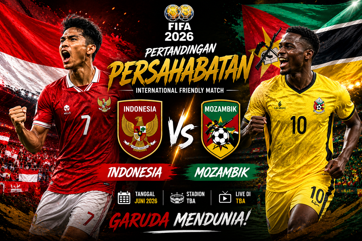 Indonesia vs Mozambik